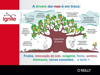 A árvore dar-nos-á em troca:




Frutos, renovação do solo, oxigénio, flores, sombra,
      biomassa, novas sementes… e tanto +…
 
