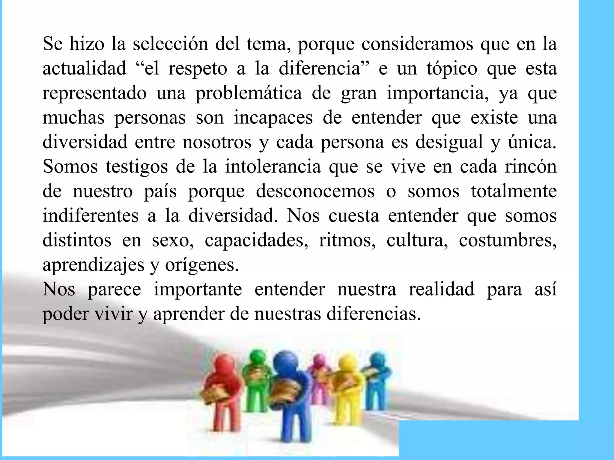 Respeto a la diferencia | PPTX