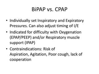 Resp failure talk 9 10 bipap and hfnc emphasis | PPTX