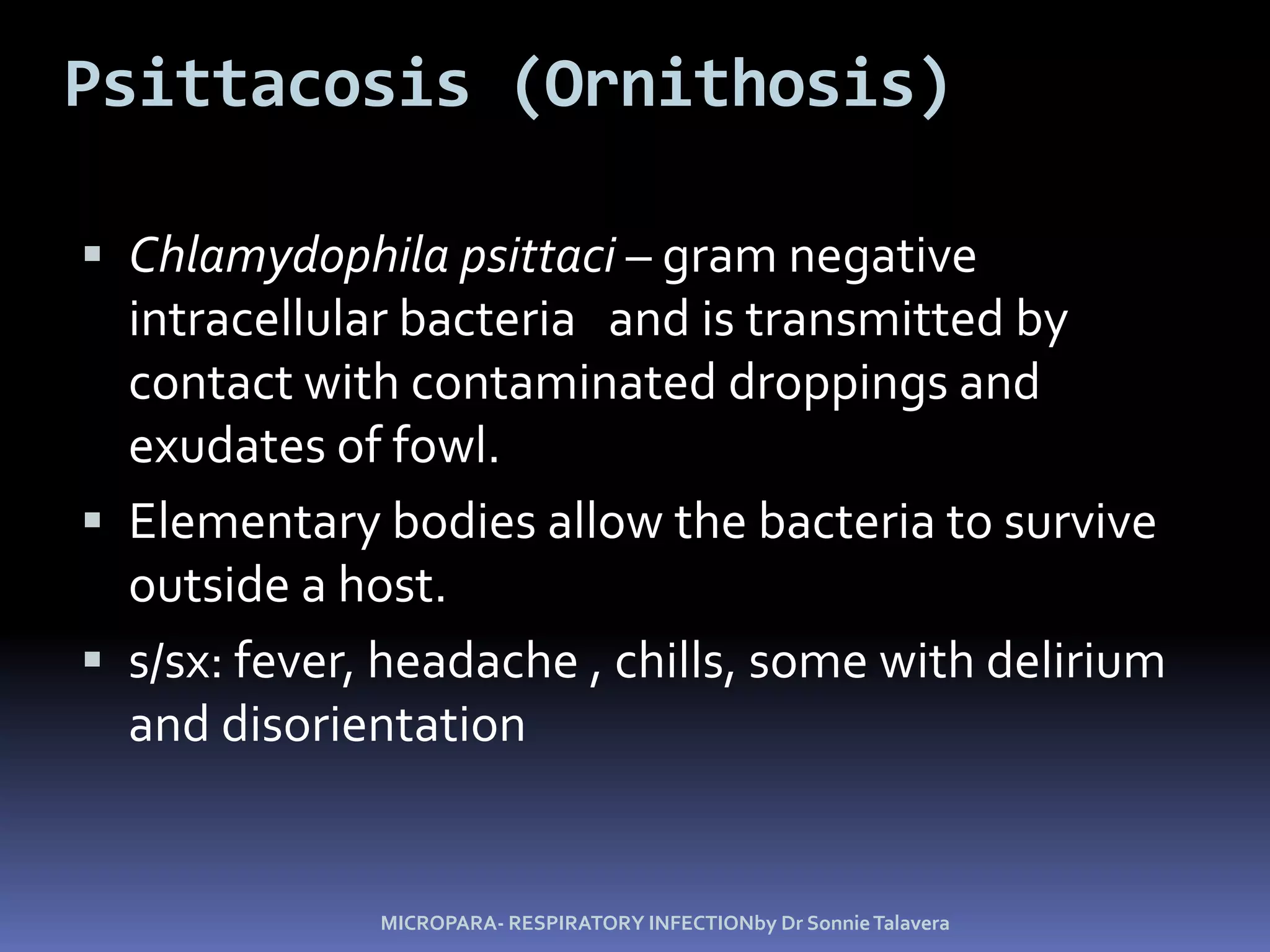 MICROPARA- RESPIRATORY INFECTIONby Dr Sonnie TalaveraMortality within 30 days according to PSI risk class19