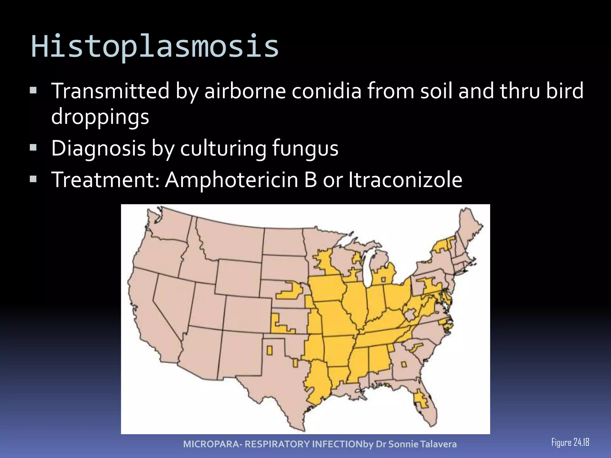 Respiratory Syncytial Virus (RSV)  RSV is the most common cause of pneumonia in infants 2-6monthsLife threatening- txRibavirin and PalizumabCoughing, wheezing last more than a week, fever by bacterial infectionMICROPARA- RESPIRATORY INFECTIONby Dr Sonnie Talavera