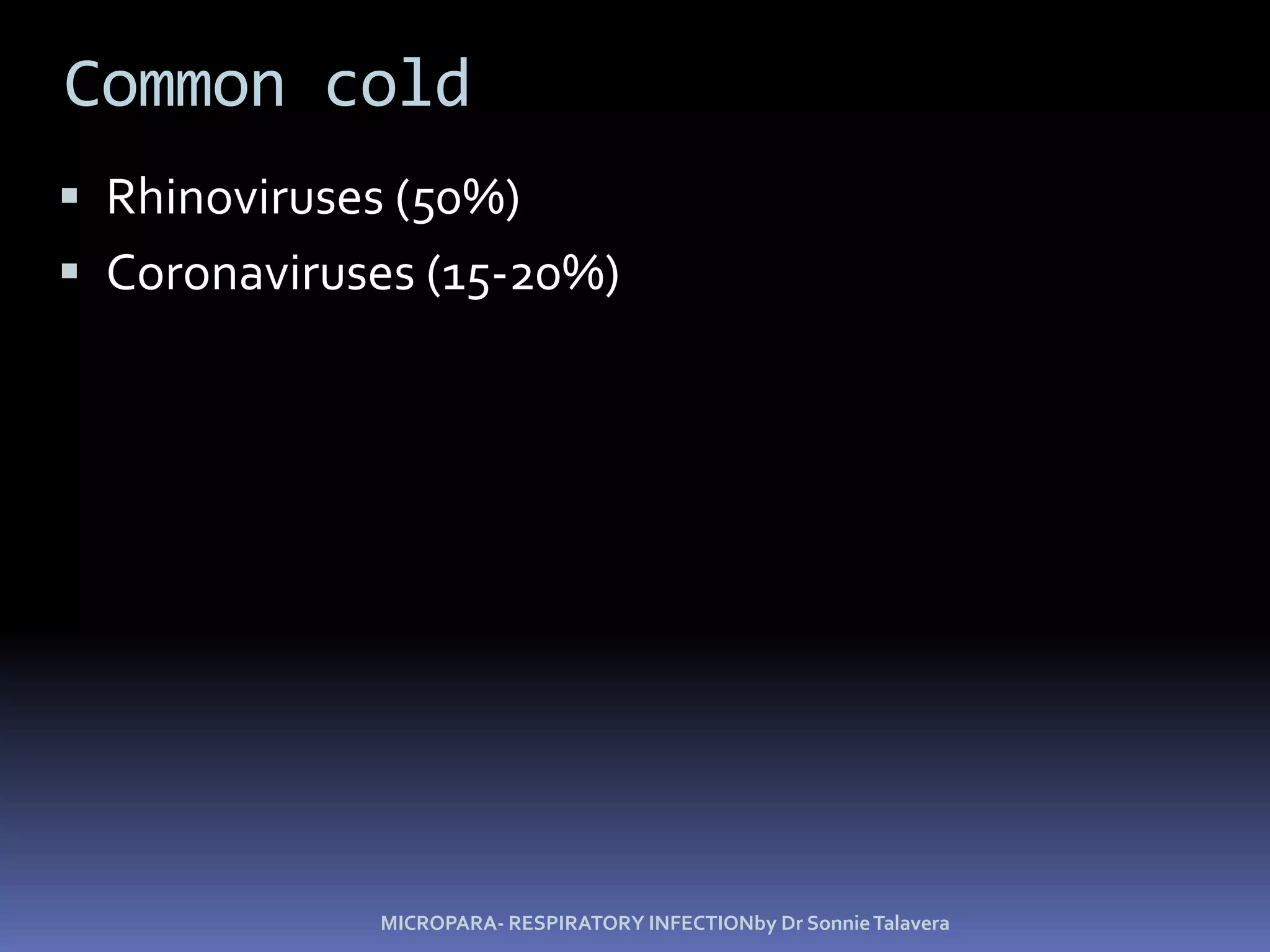 Otitis MediaTreated with broad-spectrum antibiotics Amoxicillin Incidence of  S. pneumoniae reduced by vaccineFigure 24.7MICROPARA- RESPIRATORY INFECTIONby Dr Sonnie Talavera