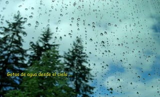 Gotas de agua desde el cielo ...
 