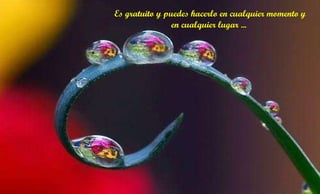 Es gratuito y puedes hacerlo en cualquier momento y en cualquier lugar ...  