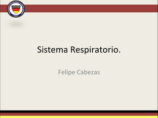 Sistema Respiratorio. Felipe Cabezas 