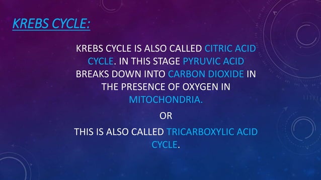 Cellular Respiration Glycolysis, Krebs cycle, Electron Transport | PPTX ...