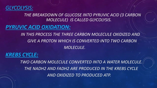Cellular Respiration Glycolysis, Krebs cycle, Electron Transport | PPTX ...