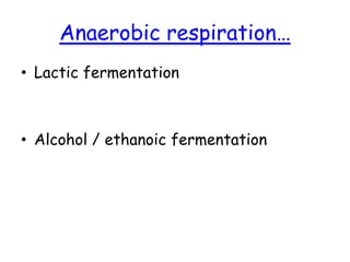 Respiration 8 anaerobic respiration | PPT
