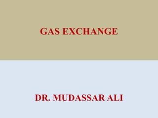GAS EXCHANGE
DR. MUDASSAR ALI
 
