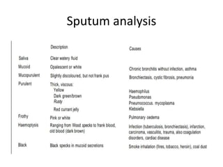 Sputum Rheology Respiratory and cardiac assessmet | PPTX