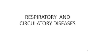 RESPIRATORY AND
CIRCULATORY DISEASES
1
 