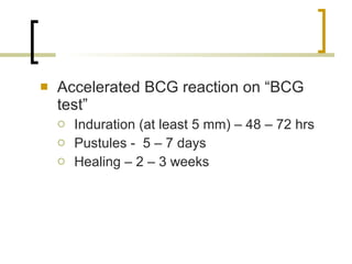 Bcg Testing Respiratory disorders in children | PPT