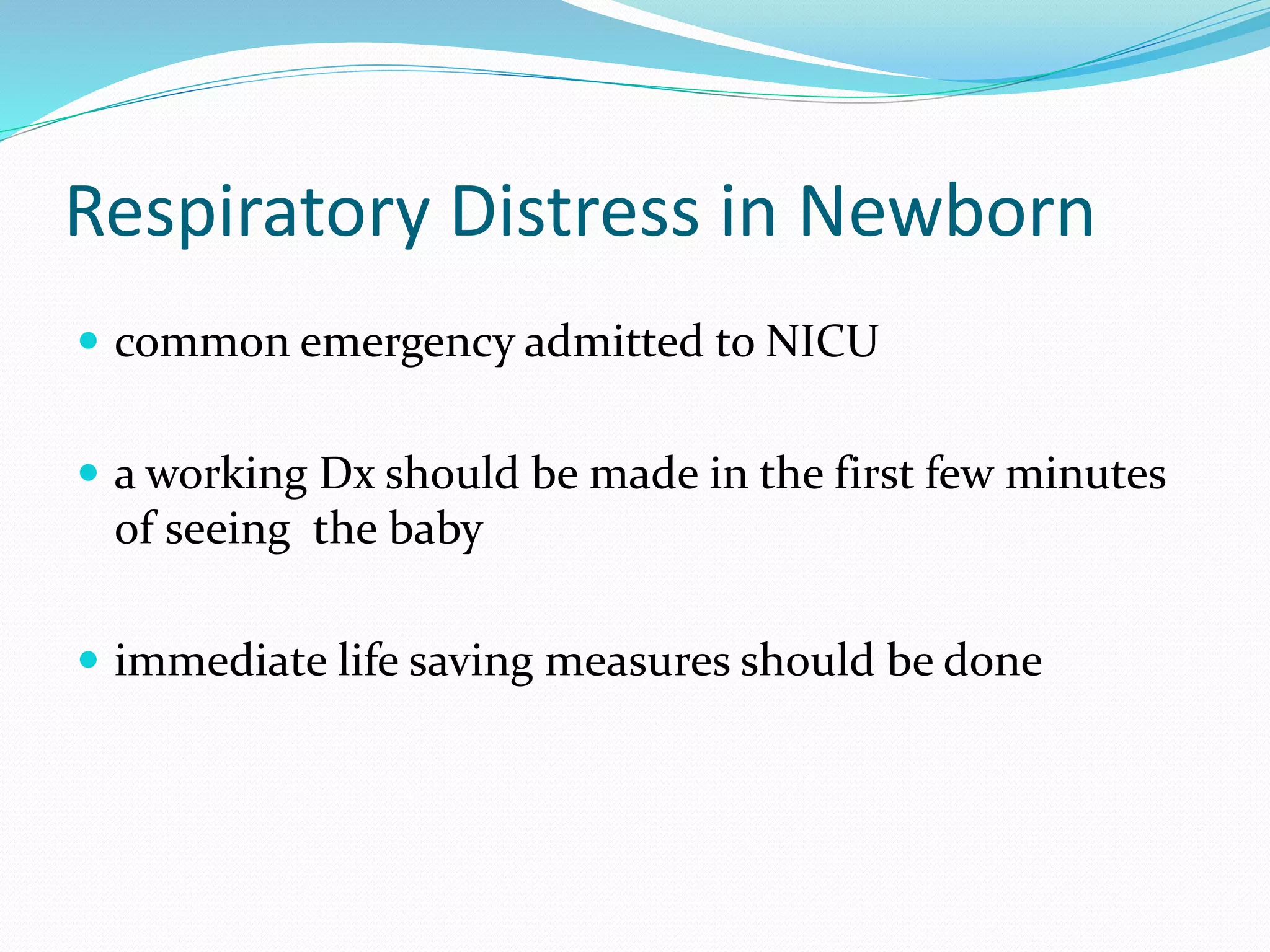 Respiratory distress in newborn | PPTX