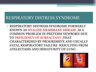 Respiratory distress in newborn | PPTX