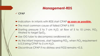 Respiratory distress in newborn | PPTX