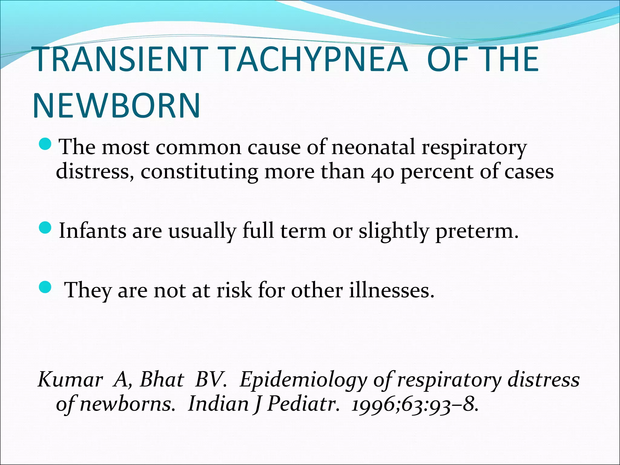 Respiratory Distress in The Newborn | PPT