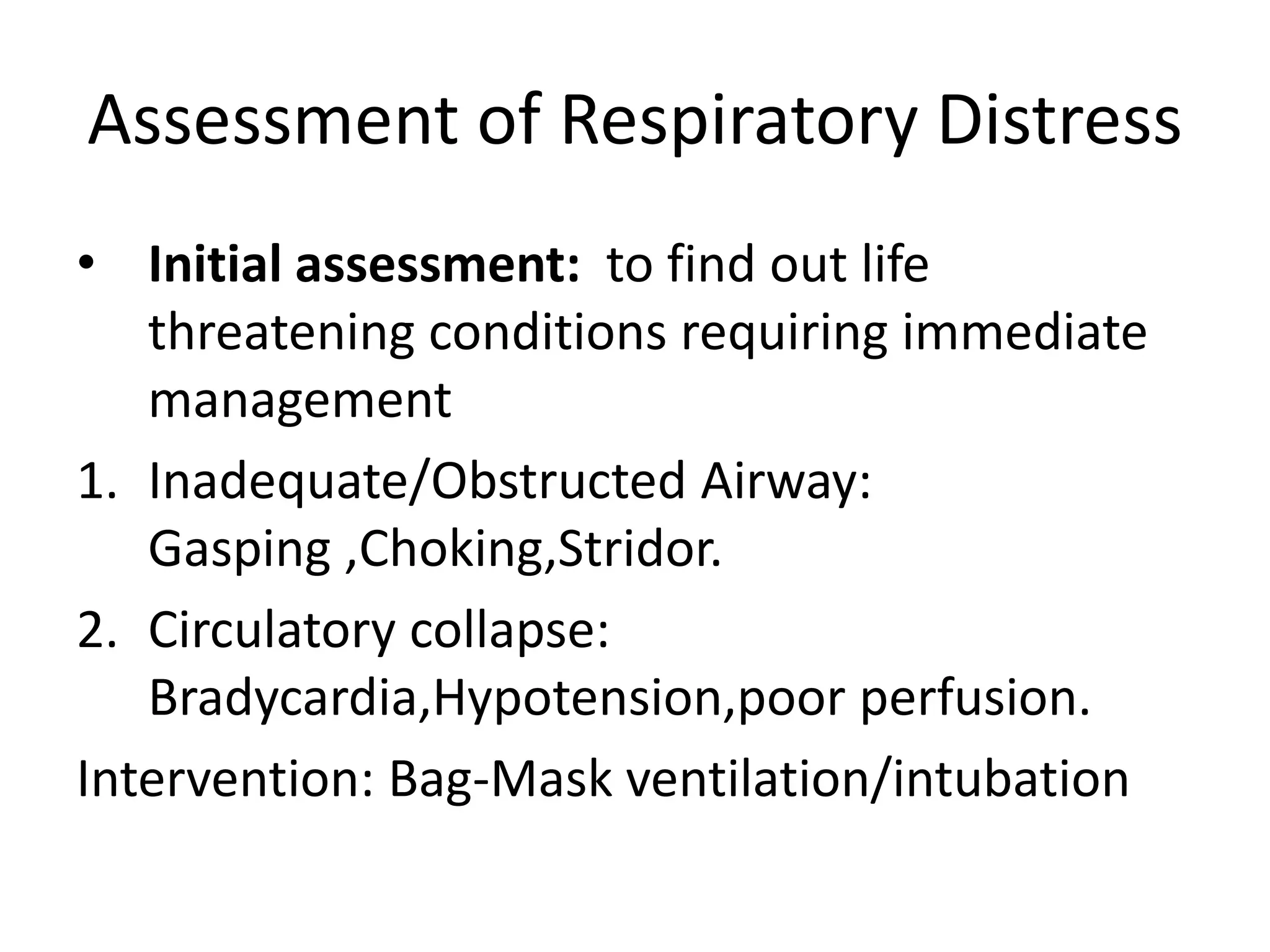 Respiratory distress in the newborn | PPTX
