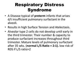 Respiratory distress in the newborn | PPTX