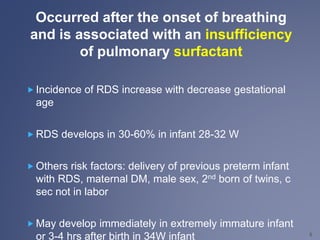 Respiratory distress of the newborn | PPTX