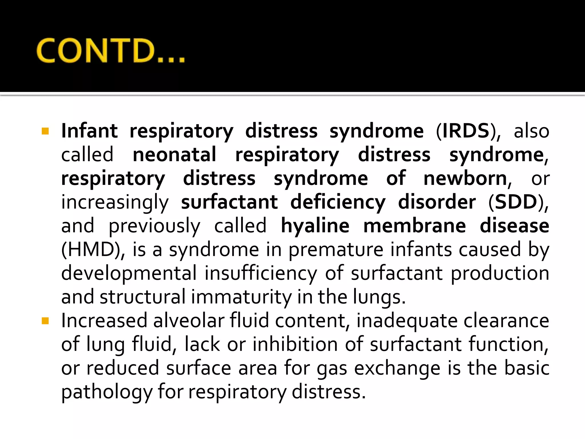 Respiratory distress syndrome (RDS) in newborn | PPTX