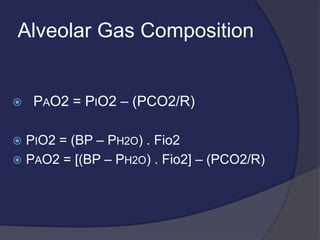 Pao2 Structure Respiratory failure in children | PPTX