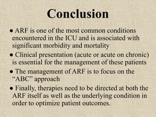 Respiratory Failure (Insufficiency) - Rivin | PPTX