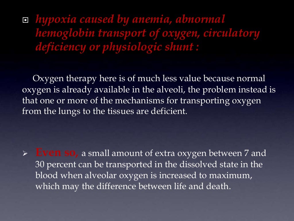 Respiratory insufficiency pathophysiology, diagnosis, oxygen therapy