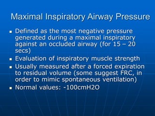 Frc Values respiratory monitoring backup.ppt