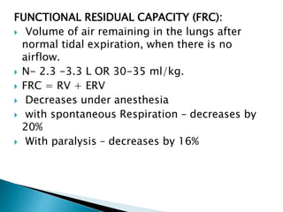 Normal Frc Respiratory physiology | PPTX
