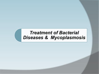 Treatment of Bacterial
Diseases & Mycoplasmosis
 
