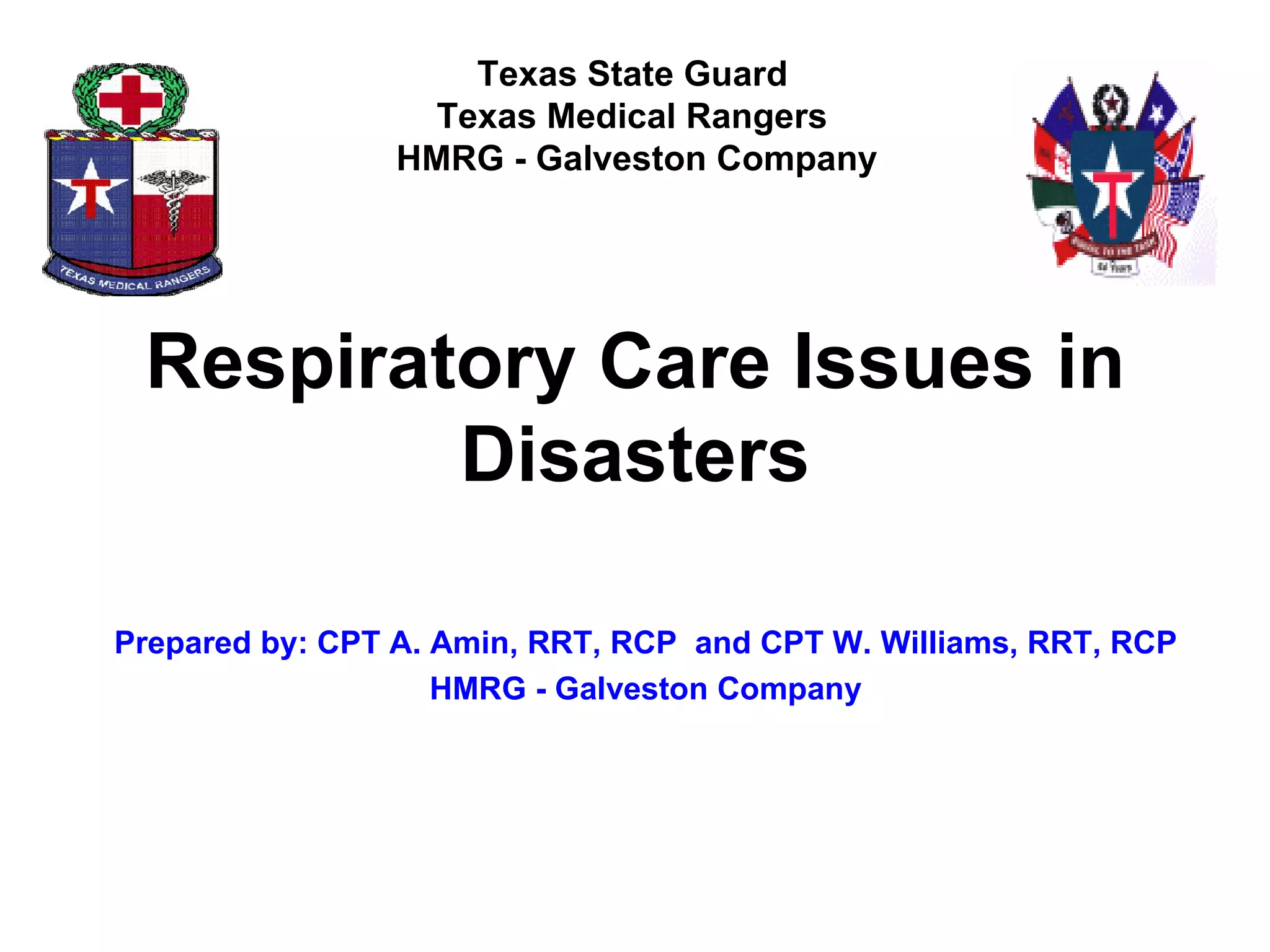 Respiratory problems in disasters final | PPT