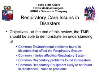 Respiratory problems in disasters final | PPT