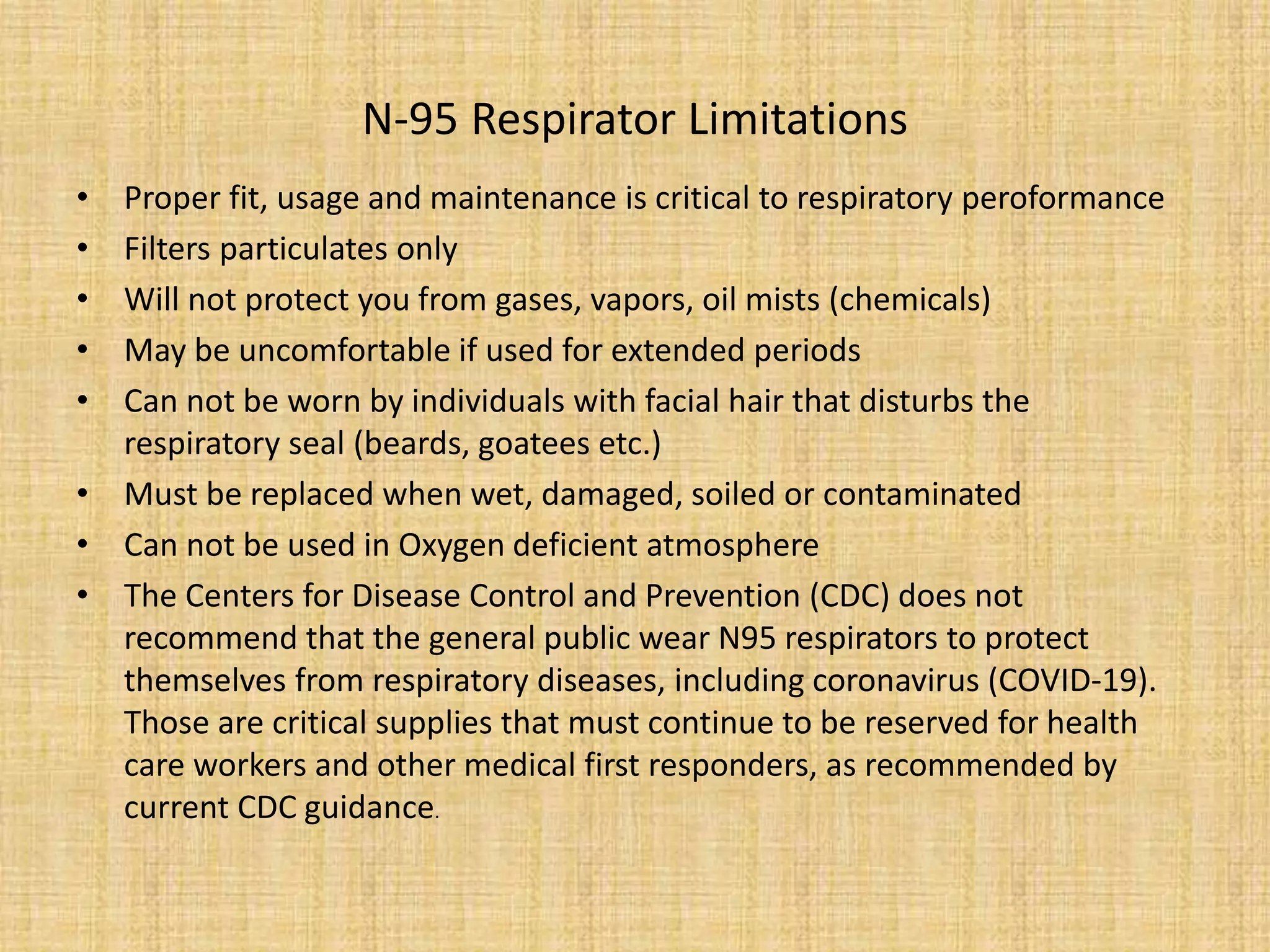 Respiratory protection face mask respirator PPTX
