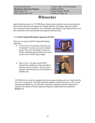 Respiratory protection program | PDF
