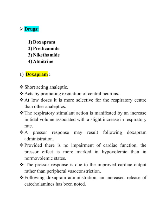 Respiratory stimulants