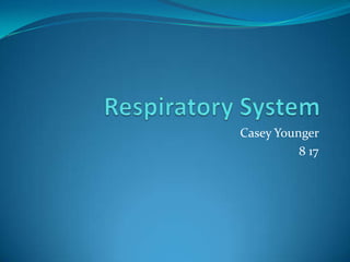 Respiratory System Casey Younger  8 17 