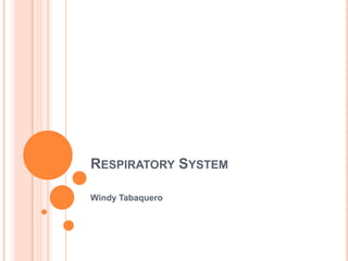 Respiratory System Windy Tabaquero 