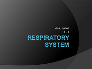 Respiratory System Ana Lopena 8-73 