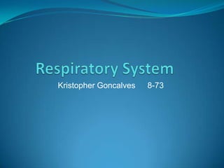 	Respiratory System 		Kristopher Goncalves	8-73 