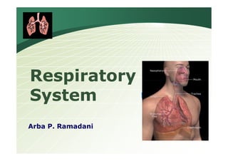 LOGO

Respiratory
System
Arba P. Ramadani

 