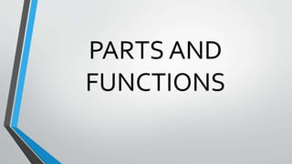 PARTS AND
FUNCTIONS
 