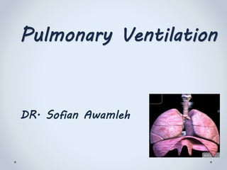 Pulmonary Ventilation
DR. Sofian Awamleh
 