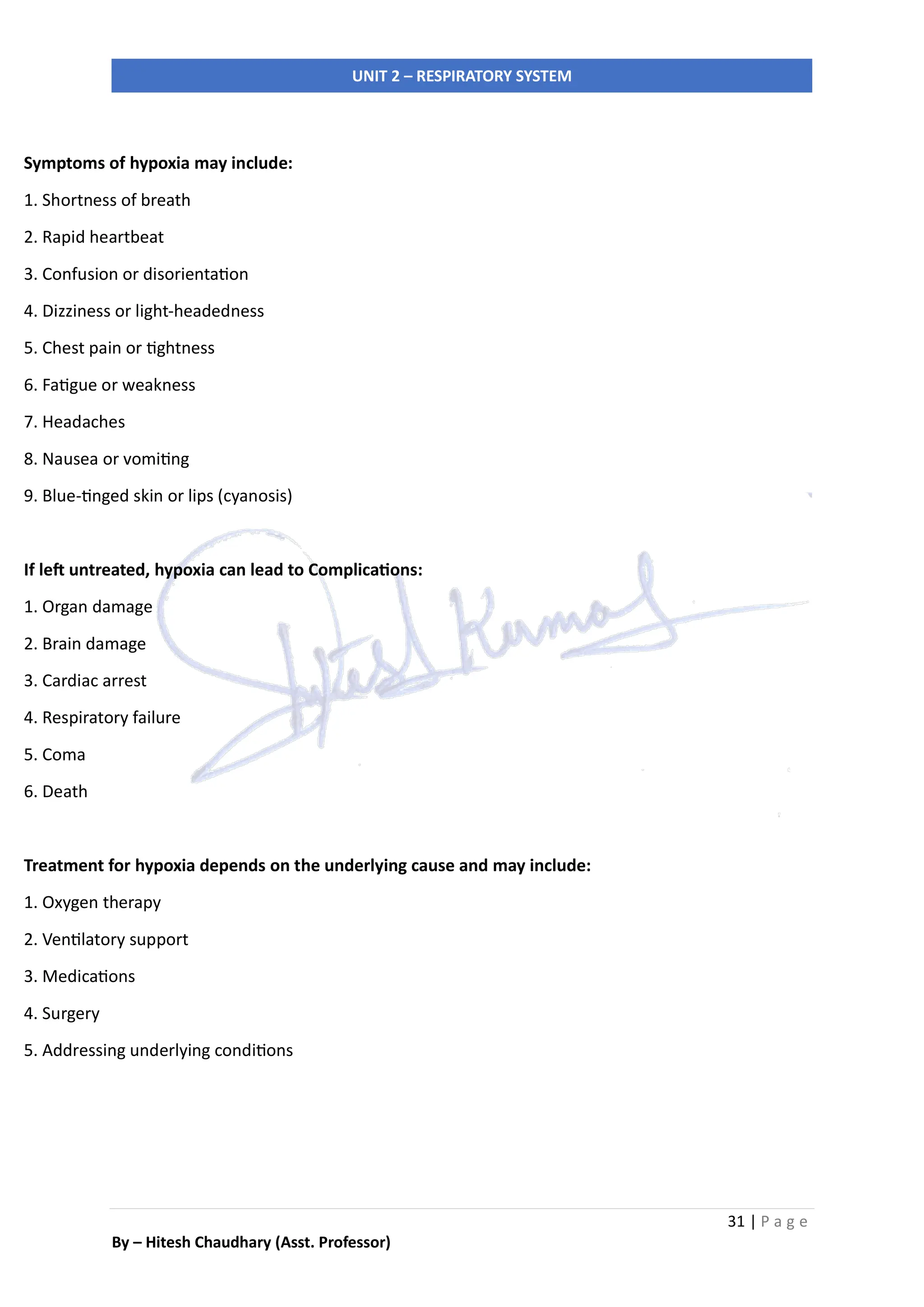 Respiratory System - Unit-2 of Anatomy & Physiology for Nursing ...