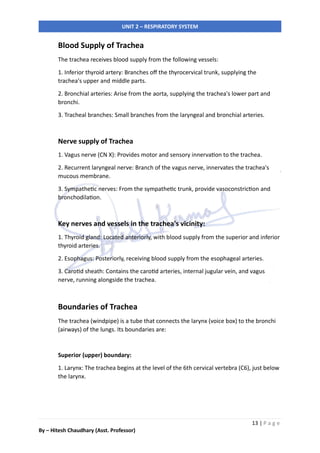 Respiratory System - Unit-2 of Anatomy & Physiology for Nursing ...
