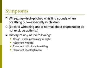 Respiratory system and disease asthma