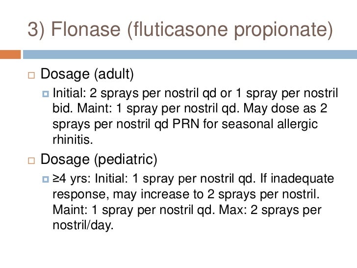 Flonase Dosage For Adults