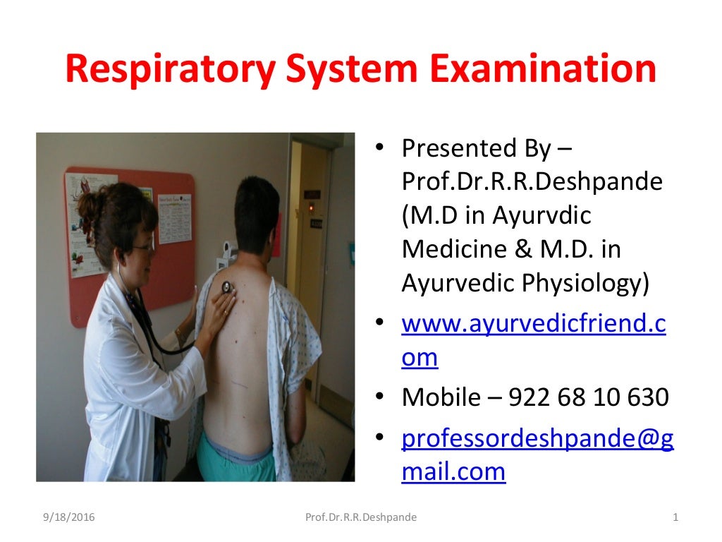 Respiratory system examination
