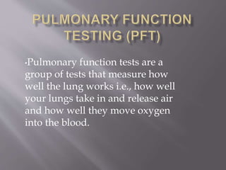  Body plethysmography is a test to find out how much air is
in your lungs after you take in a deep breath, and how much
a...