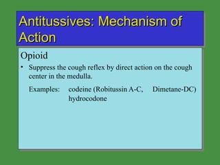 Respiratoy drugs outline | PPT