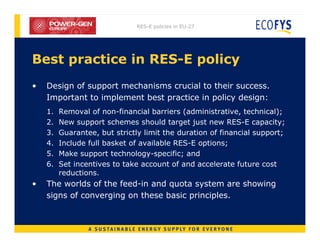 Renewable Energy Policy in EU-27